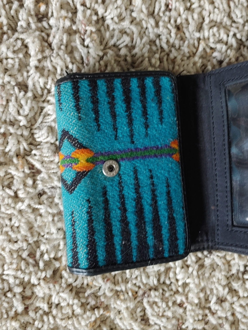 Turquoise Pendleton Southwestern Patterned Wallet - Picture 3 of 4